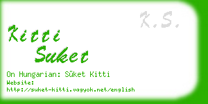 kitti suket business card
